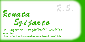 renata szijarto business card